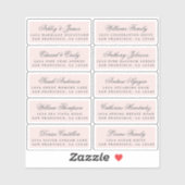 Briefkaart Calligrafie Weddenschap Adresetiketten Sticker (Vel)