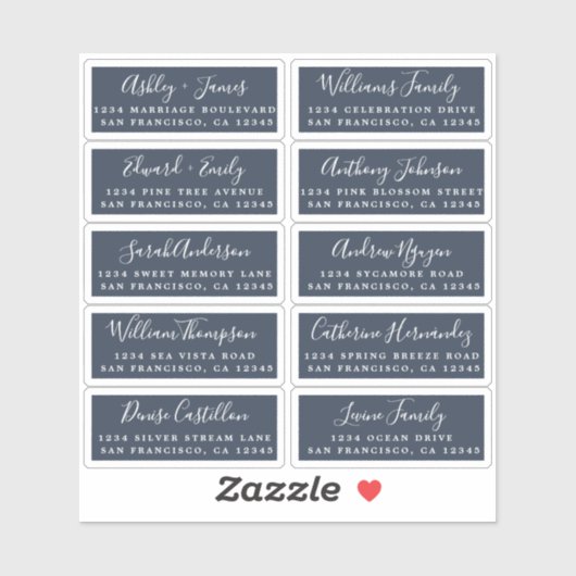 Briefkaart Calligrafie Weddenschap Adresetiketten Sticker (Vel)