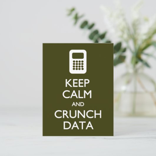 Briefkaart Calm Crunch Data behouden (Staand voorkant)