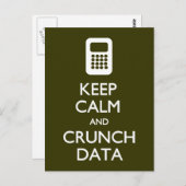 Briefkaart Calm Crunch Data behouden (Voorkant / Achterkant)