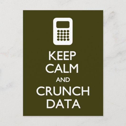 Briefkaart Calm Crunch Data behouden (Voorkant)