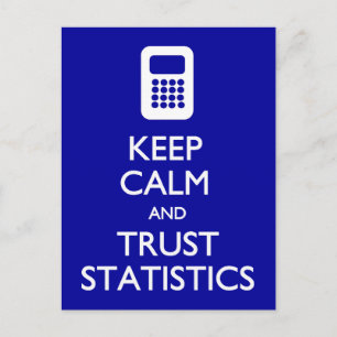 Briefkaart Calm Trust Statistics houden