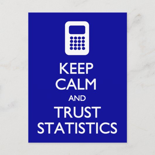 Briefkaart Calm Trust Statistics houden (Voorkant)