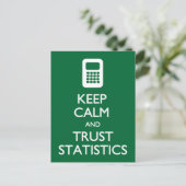 Briefkaart Calm Trust Statistics houden (Staand voorkant)