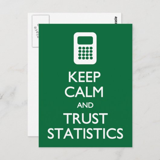 Briefkaart Calm Trust Statistics houden (Voorkant / Achterkant)