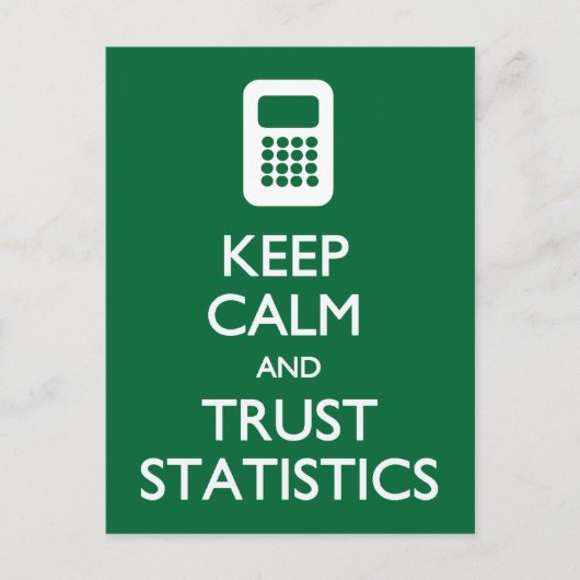 Briefkaart Calm Trust Statistics houden (Voorkant)