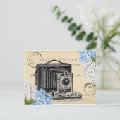 Briefkaart  camera blauw ventilator Briefkaart (Staand voorkant)