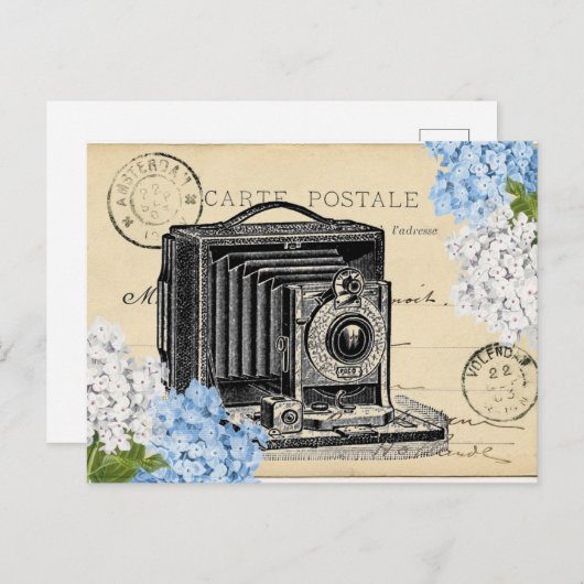 Briefkaart  camera blauw ventilator Briefkaart (Voorkant / Achterkant)