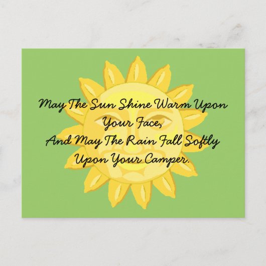 Briefkaart Camping Friends Greeting RV park Camper (Voorkant)