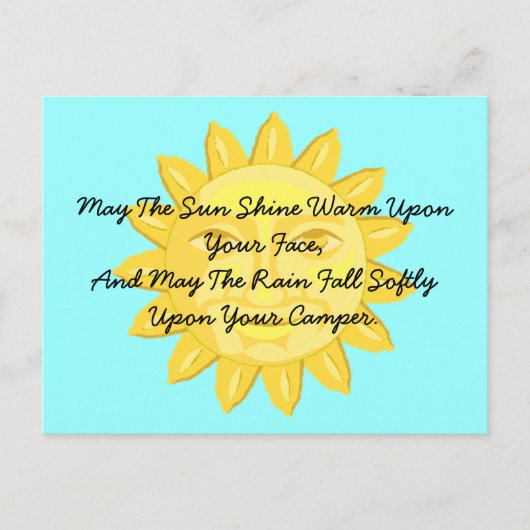 Briefkaart Camping Friends Greeting RV park Camper (Voorkant)