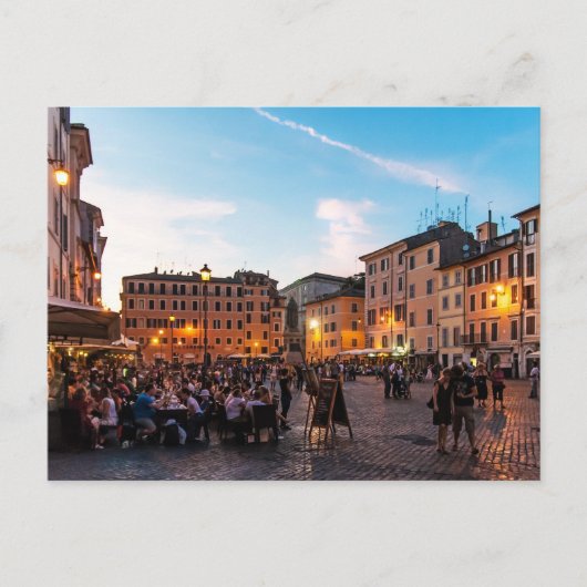 Briefkaart Campo de Fiori Rome | Sunset (Voorkant)
