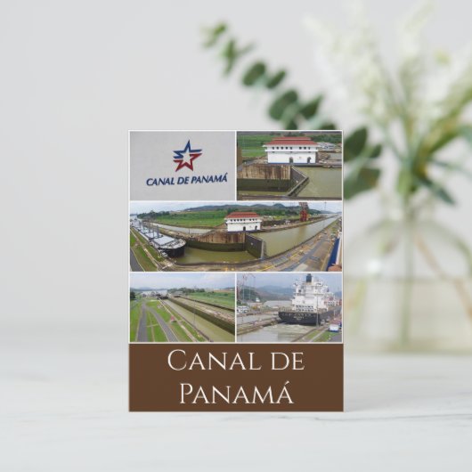 briefkaart canal de panamá (Staand voorkant)
