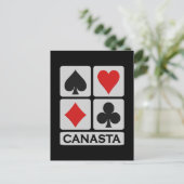 Briefkaart Canasta-speler (Staand voorkant)