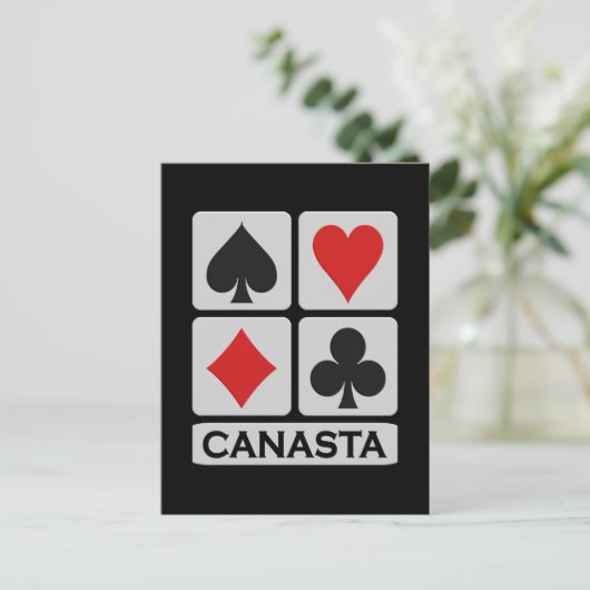 Briefkaart Canasta-speler (Staand voorkant)