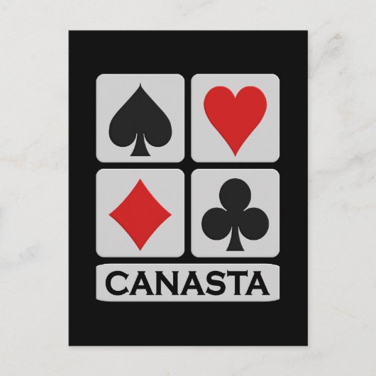 Briefkaart Canasta-speler (Voorkant)