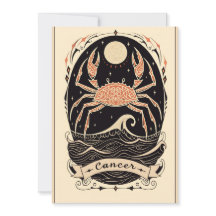 Briefkaart - Cancer Celestial Zodiac Art