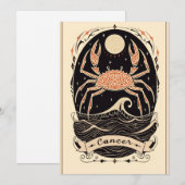 Briefkaart - Cancer Celestial Zodiac Art (Voorkant / Achterkant)