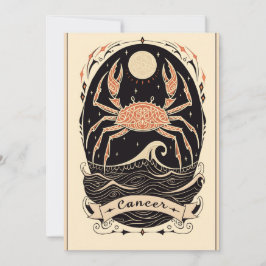 Briefkaart - Cancer Celestial Zodiac Art