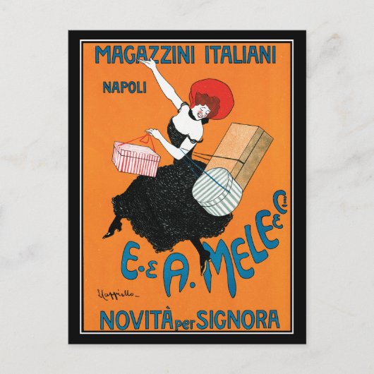 Briefkaart: Cappiello - - Magazzini Italiani Briefkaart (Voorkant)