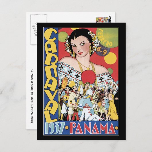 Briefkaart: Carnaval Briefkaart (Voorkant / Achterkant)