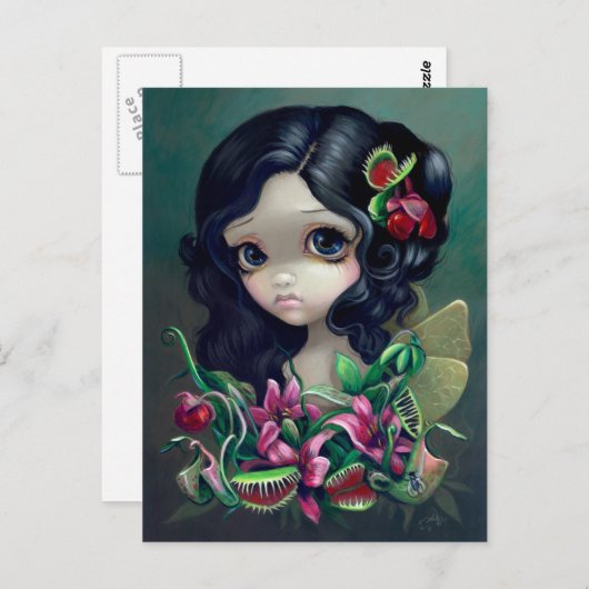 briefkaart "Carnivorous Bouquet Fairy" (Voorkant / Achterkant)