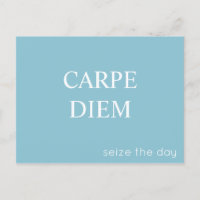 Briefkaart Carpe Diem Latijnse Quote - Turquoise