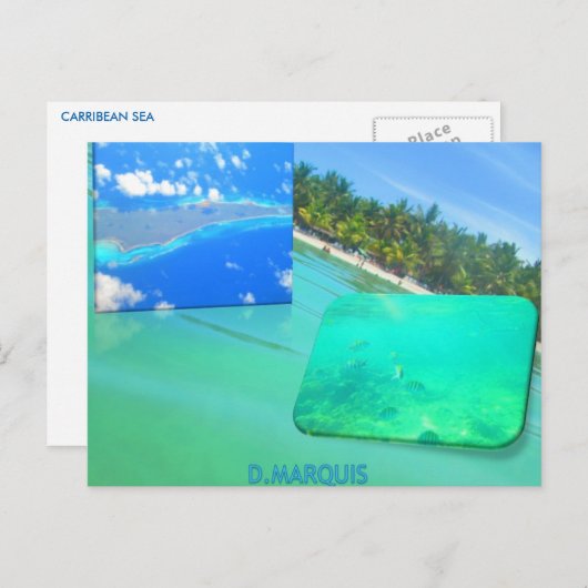 BRIEFKAART CARRIBEAN ZEE (Voorkant / Achterkant)