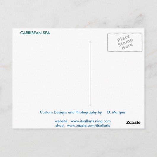 BRIEFKAART CARRIBEAN ZEE 15 (Achterkant)