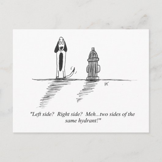 Briefkaart Cartoon (Voorkant)