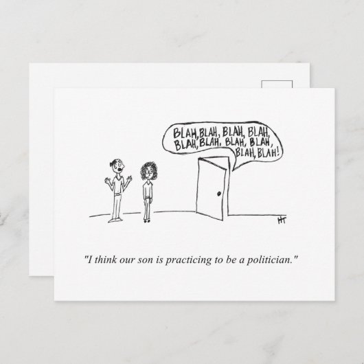 Briefkaart Cartoon (Voorkant / Achterkant)