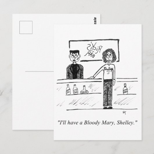 Briefkaart Cartoon (Voorkant / Achterkant)