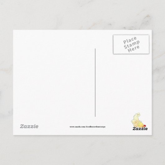 Briefkaart cartoon (Achterkant)