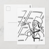 Briefkaart Cartoon voor houtbehoud (Voorkant / Achterkant)