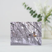 Briefkaart Castle Snowy Trees in Luzerne Zwitserla (Staand voorkant)