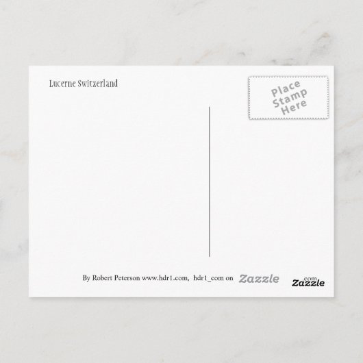 Briefkaart Castle Snowy Trees in Luzerne Zwitserla (Achterkant)