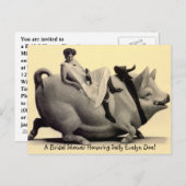 Briefkaart  Casual & Fun Boerderij Vrijgezellenfee (Voorkant / Achterkant)