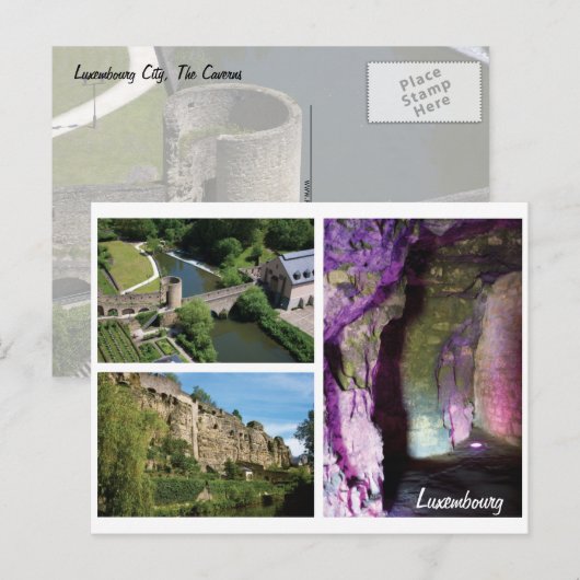 Briefkaart Caverns (Luxemburg) (Voorkant / Achterkant)