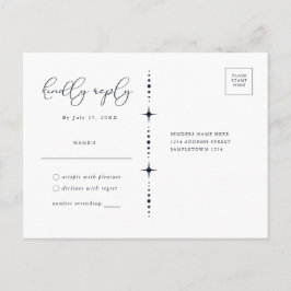 Briefkaart Celestial Sun en Moon RSVP