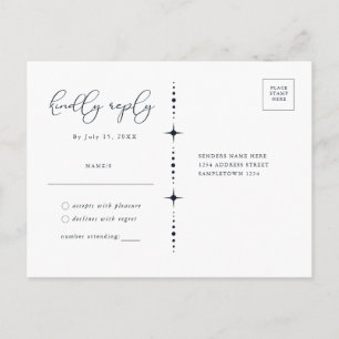 Briefkaart Celestial Sun en Moon RSVP