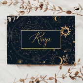Briefkaart Celestial Sun en Moon RSVP