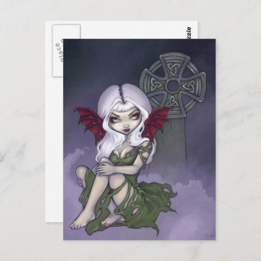 briefkaart "Cemetery Mist" (Voorkant / Achterkant)