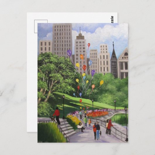 Briefkaart Central Park, NY (Voorkant / Achterkant)