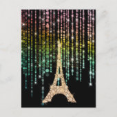 Briefkaart Champagne Eiffel Tower (Voorkant)
