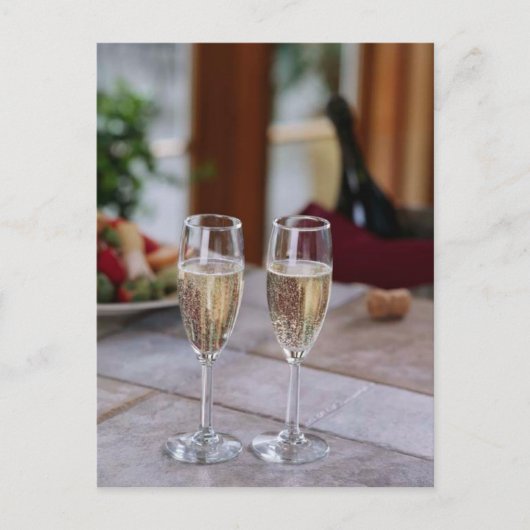 BRIEFKAART CHAMPAGNE VOOR TWEE (Voorkant)