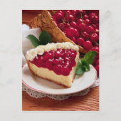 BRIEFKAART CHEESECAKE MET CHERRY TOPPING (Voorkant)