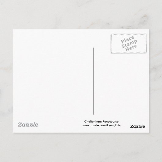 Briefkaart - Cheltenham Racecursus (Achterkant)