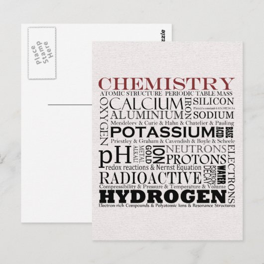Briefkaart chemie (Voorkant / Achterkant)