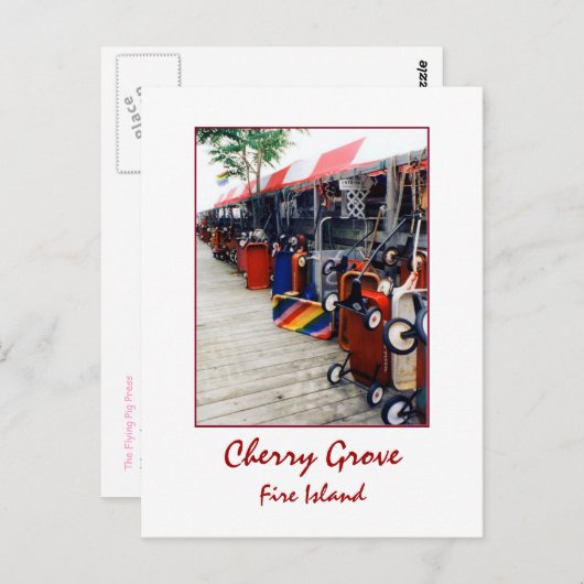 briefkaart "Cherry Grove Pride Wagon" (Voorkant / Achterkant)