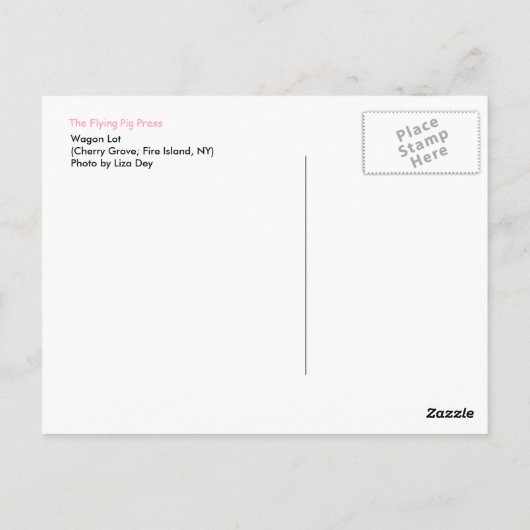 briefkaart "Cherry Grove Pride Wagon" (Achterkant)