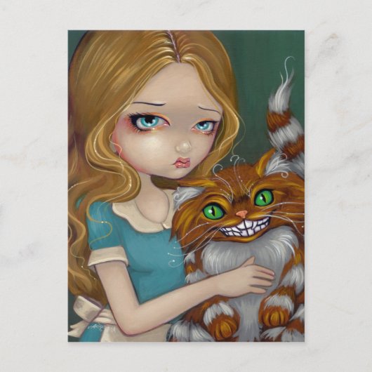 briefkaart "Cheshire Cat Cuddle" (Voorkant)